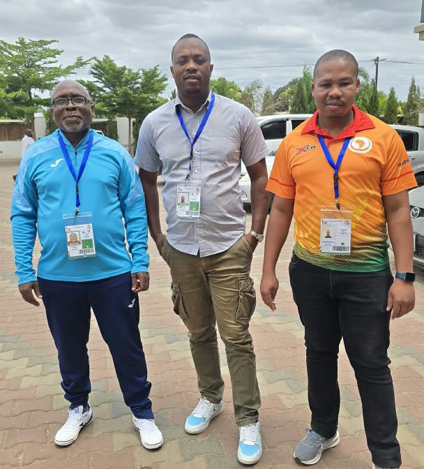 Eswatini CDM Victor 'Mavikane' Dlamini (L) with Tumisang Mosala and Lesotho's Refiloe Maphallela. (Pic: Sourced)