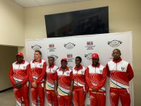 Team Eswatini’s Dakar 2026 Youth Olympic Games-bound delegation poses for a group picture during their farewell function at the EOCGA premises in Lobamba ahead of their departure for Senegal. (Pic:Sanele Jele)