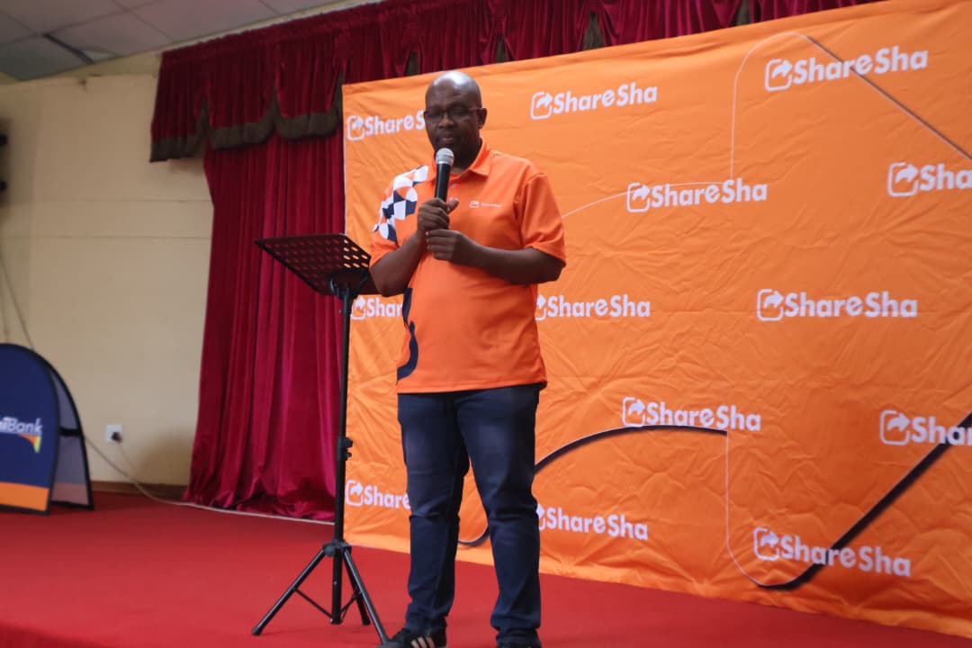 Representing Eswatini Bank Senior Manager Channels and Products Simanga Motsa delivering his remarks.