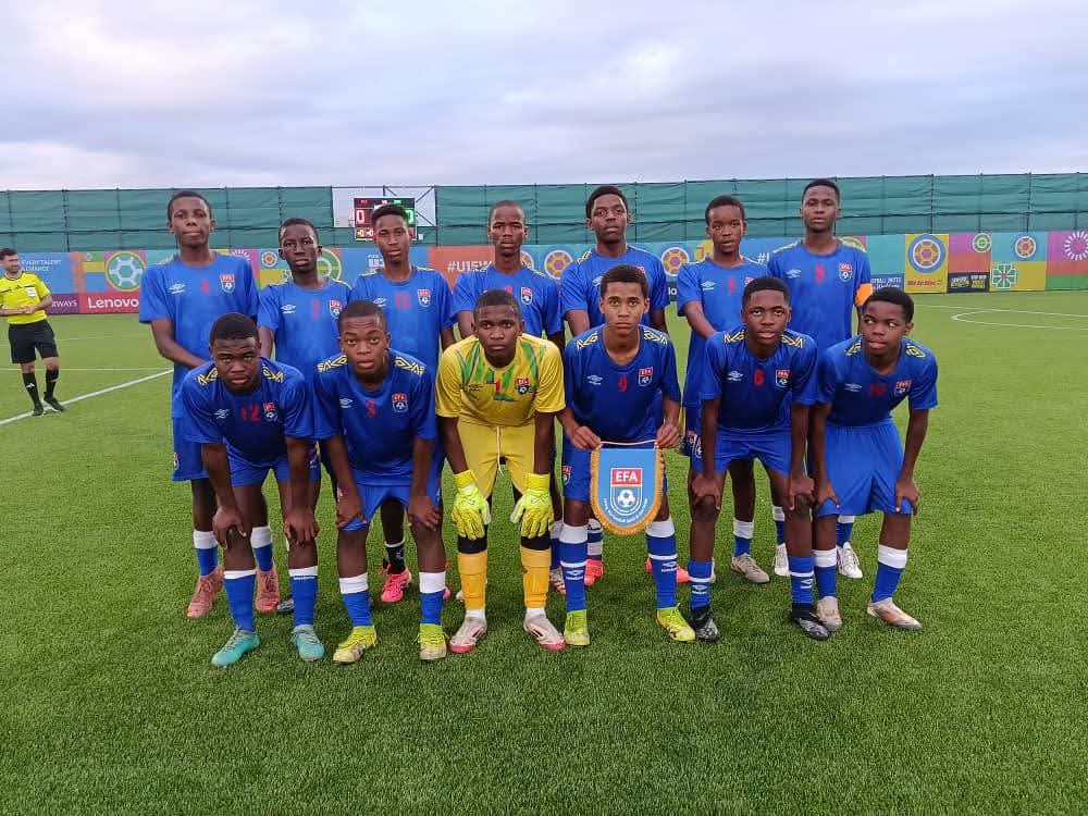 Eswatini U-15 players before their match against Palestine. (Pic: Eswatini Football Association)