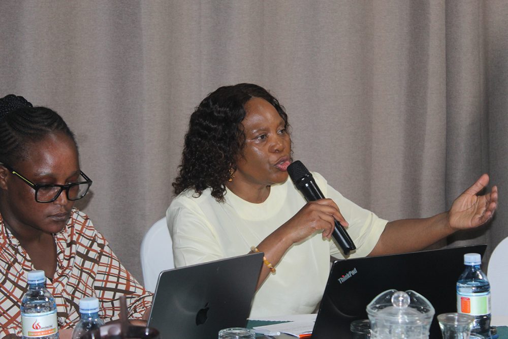 Londiwe Ngci Dube the Senior Inspector Career Guidance speaking during the Education Sector Review.