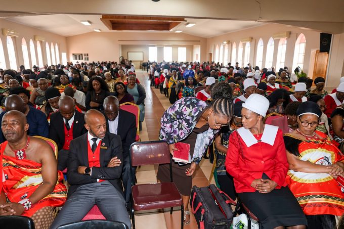 Worshippers fill St Paul’s Methodist Church as congregants and guests gather to celebrate the church’s 100-year milestone.