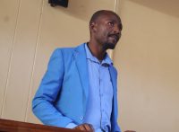 Gospel artist Bongani ‘Scara’ Maziya appears before Principal Magistrate Florence Msibi at the Manzini Magistrate’s Court, where he faces an SODV charge.(Pic:Siphosethu Dlamini)